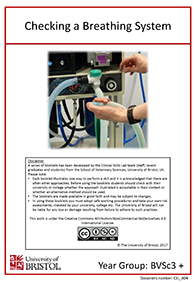 clinical skills instruction booklet cover page, checking a breathing system